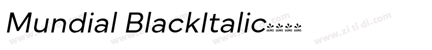 Mundial BlackItalic字体转换